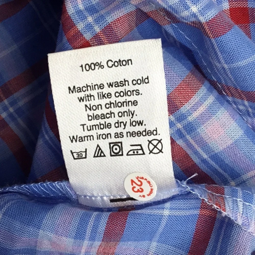 J. Crew Cotton Plaid Button Up Shirt Front tie